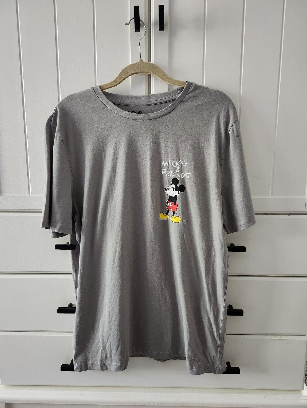 Mickey & Friends Gray Graphic Tee - Casual Womans Shirt Sz M
